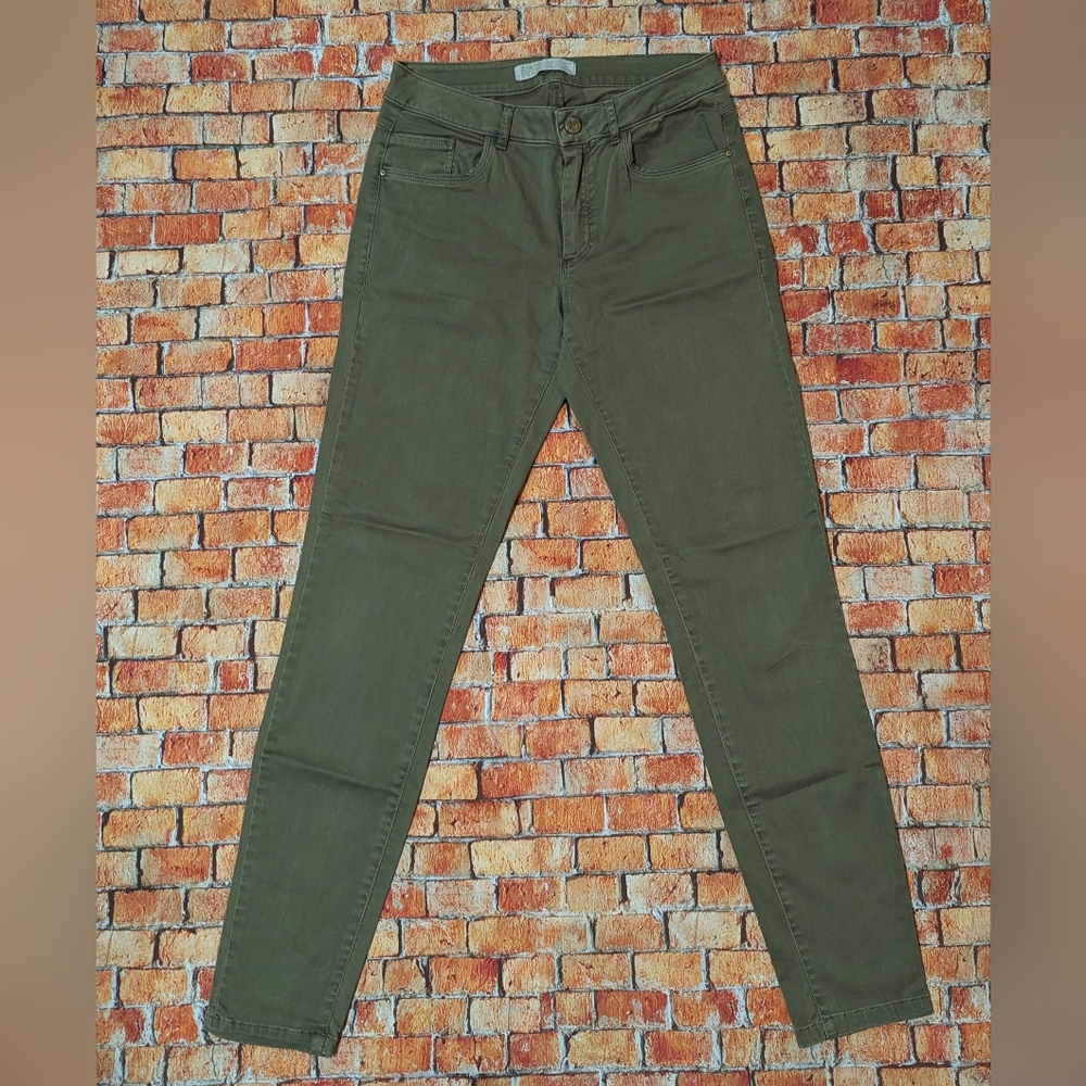 Zara Basic Denim Dept Z1975 Olive Green Women's Jeans Size 4